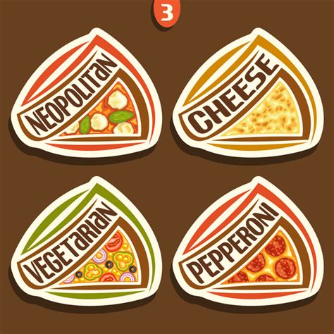 Bei den alten griechen galt die eule als symbol von weisheit und schutz. leckere Pizza Aufkleber Vektor 03 - WeLoveSoLo