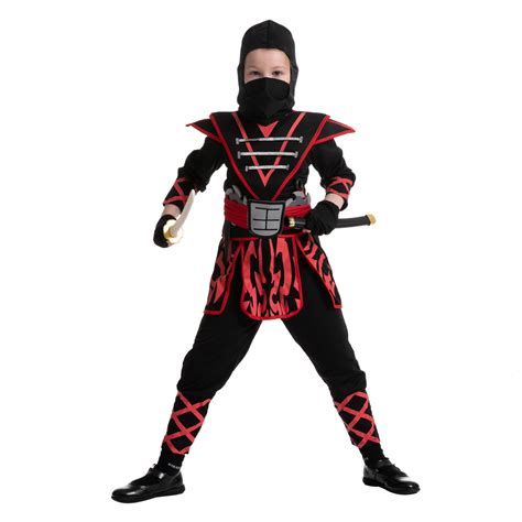 Child Girl Samurai Red Ninja Costume Spooktacular Spooktacular Creations