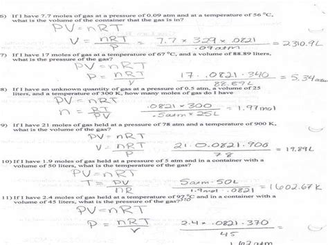 Free physics revision notes on ideal gas equation. Combined Gas Law Worksheet Answers | Homeschooldressage.com