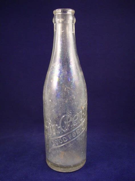 Vintage Thick Glass Dr Pepper Bottle Dr Pepper Bottle Old Bottles