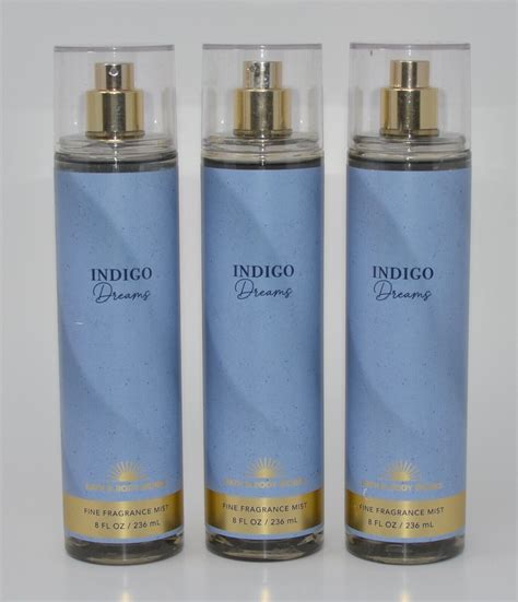 3 NEW BATH & BODY WORKS INDIGO DREAMS FINE FRAGRANCE MIST BODY SPRAY 8