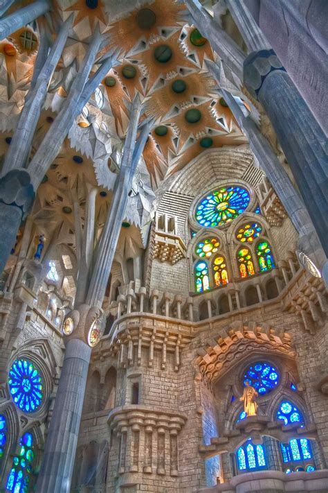 Interior Of Sagrada Familia In Barcelona Gaudi Architecture