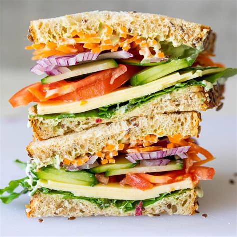 Easy Healthy Salad Sandwich Recipe Easy Healthy Salad Healthy Sandwiches Healthy Sandwich