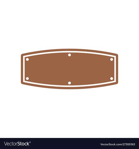 Blank Western Sign Board Graphic Design Template Vector Image