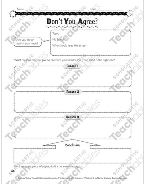 Persuasive Essay Map Graphic Organizer Telegraph