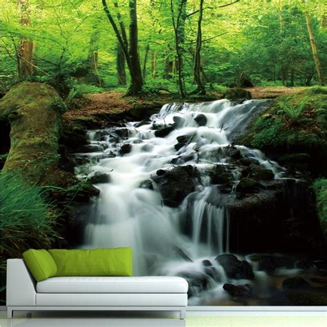 Beibehang Custom Wallpaper Home Decorated Background 3d Waterfalls