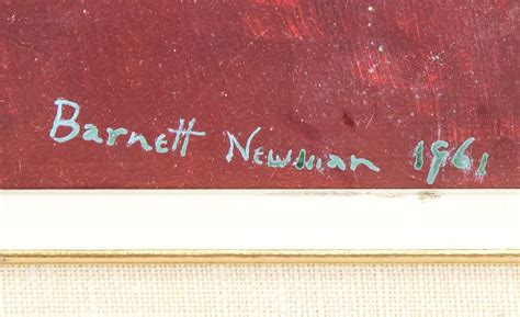 Barnett Newman Us 1905 1970 Oil On Canvas Abstract