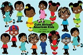 Cute African American Kids clipart