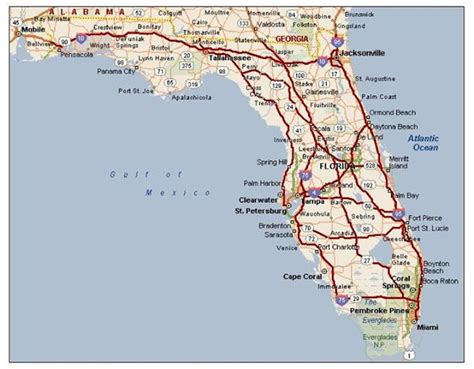 Road Map Of Florida With Cities World Map