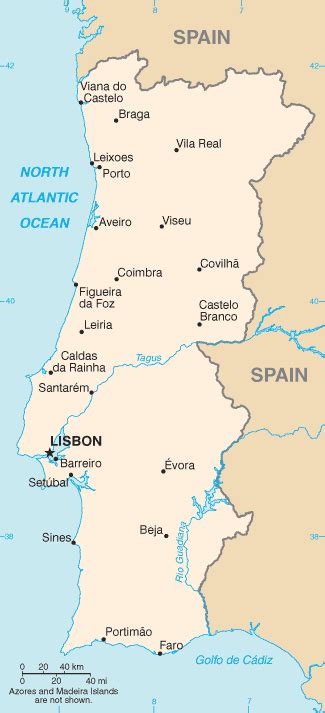 Drucken sie den lageplan portugal. Portugal - Geographie und Landkarte