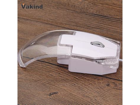 Creative Clear Computer Mouse 1000dpi Optical Led Blue Light