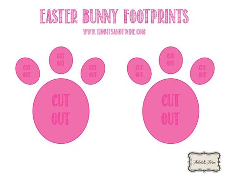You can click and save the photo or you can use {}.i recommend printing this on a heavier paper, like cardstock, for this project because it holds up better underneath the weight of the sifted flour and you will be less likely to leave a trail of magical bunny dust behind as you hop along. How to Make Easter Bunny Footprints | Easter bunny and Easter
