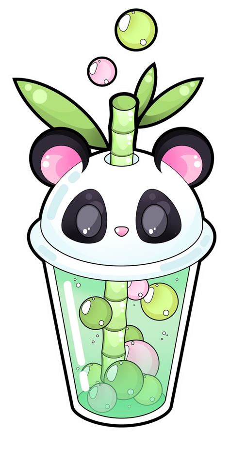 Panda Bubble Tea By Meloxi On Deviantart Cute Panda Drawing Cute