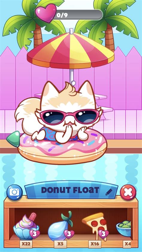 Donut Float Cat Game Cat Game Cute Drawings Cute Characters