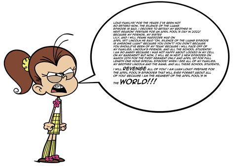 Message of Luan Loud on April Fool's Day 2022 by FairyGodBJ on DeviantArt