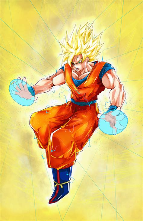 Goku Super Saiyan 2 Poster L3reezer