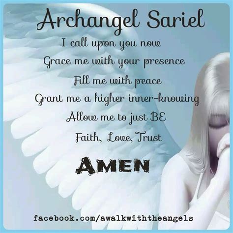 Archangel Sariel Prayer Archangels Archangel Prayers Angel Prayers