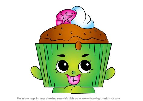 step by step how to draw cupcake chic from shopkins