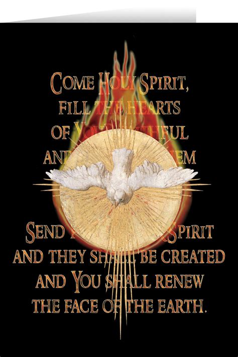 Holy Spirit Fire Confirmation Greeting Card Catholic To The Max