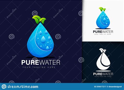 Pure Water Logo Design Stock Vector Illustration Of Logo 255617211