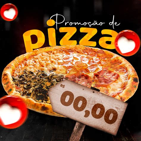 Social Media PSD Pizza Promoção Pizzaria Editável Photoshop download Designi Promoção de