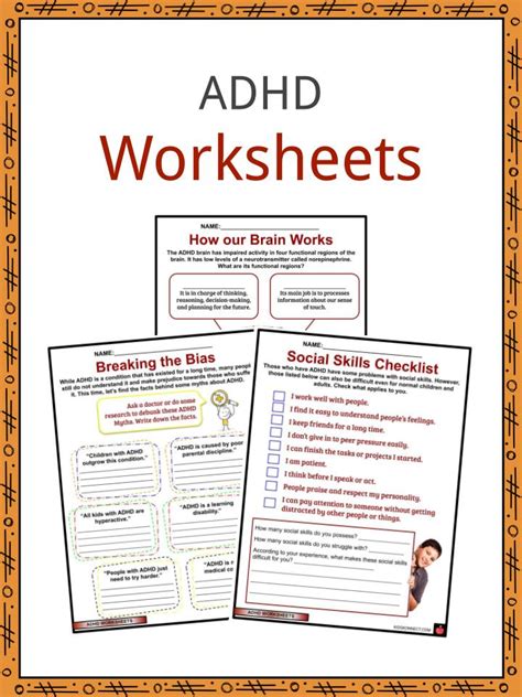 30 Adhd Worksheets For Kids Worksheets Decoomo