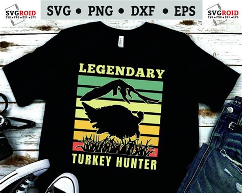 Turkey Hunting Svg Files Legendary Turkey Hunter Retro Svg Etsy