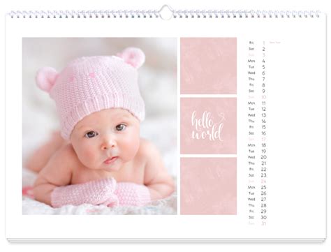 Photo Calendar Sweet Angel Pink Colorland Us
