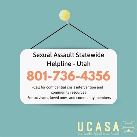 24 hour sexual violence crisis line utah coalition against sexual assault