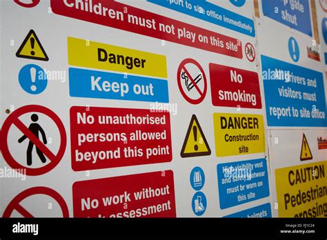 Building Site Health And Safety Signs Signage Boards Information