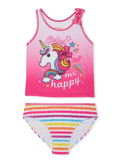 Jojo Siwa Girls 4 12 Unicorn Tankini Swimsuit