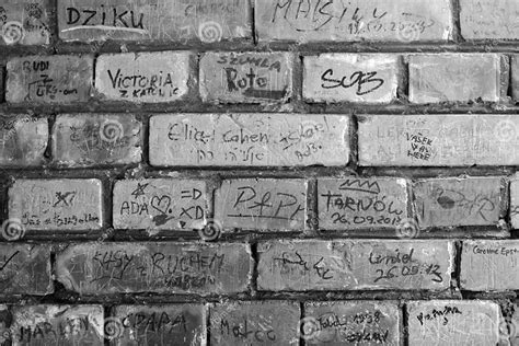 Brick Wall With Graffiti Stock Image Image Of Gritty 49834895