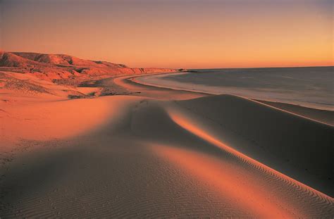 Sand Dunesoceanseashoresunsetshadows Free Image From