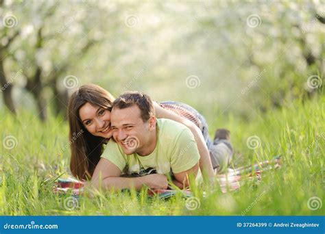 Laying In Grass Stock Image Image Of Adult Nature Couple 37264399
