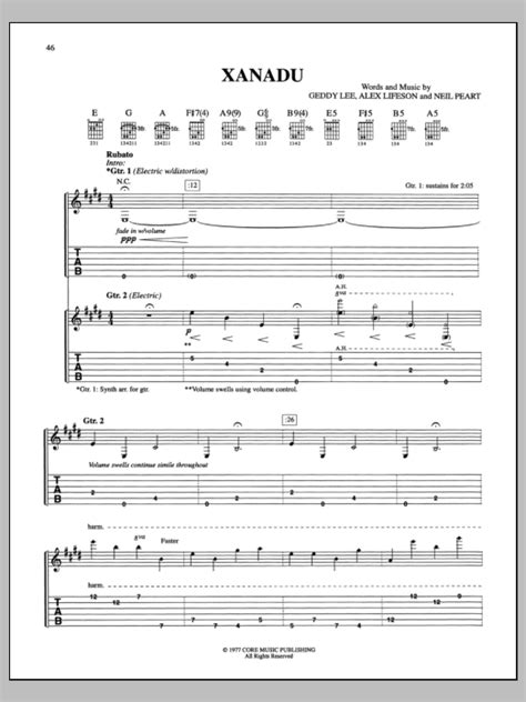 Words can't describe how much i ❤️ you all. Xanadu Guitar Tab by Rush (Guitar Tab - 154242)