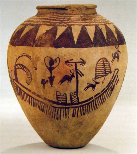 Naqada II pot with boat scene The Naqada culture is an archaeological