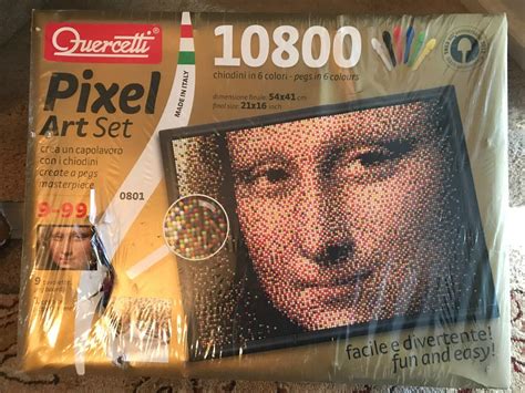 Pixel Art Set Mona Lisa Quercetti Pixel Pegs Sealed Made In Italy