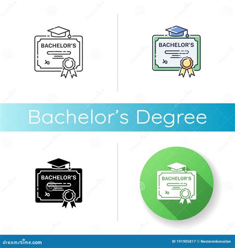 Bachelors Degree Icon Stock Vector Illustration Of Complete 191905817
