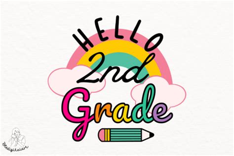 Hello 2nd Grade Png Clipart Graphic By Totedigitalart · Creative Fabrica