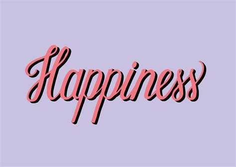 Handwritten Style Of Happiness Typography Download Free Vectors