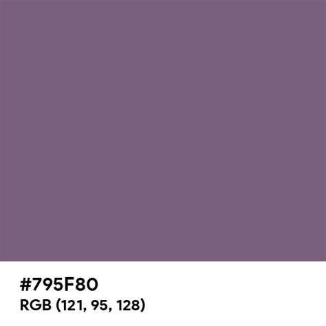 Faded Purple Color Hex Code Is 795f80