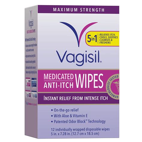 Buy Vagisil Anti Itch Medicated Feminine Wipes For Women Maximum Strength Gynecologist Tested