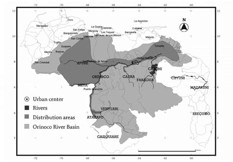 Map Of The Distribution Of Inia Geoffrensis In The Orinoco River Basin