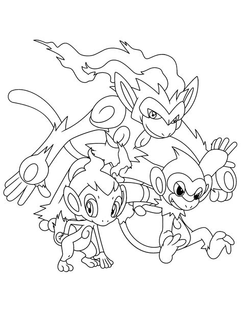 Pokemon Chimchar 9 Coloring Page Anime Coloring Pages