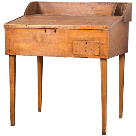 19th Century Primitive Americana Pine Desk For Sale At 1stdibs