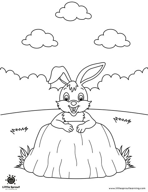 Trace The Bunny Coloring Page Twisty Noodle Bunny Col