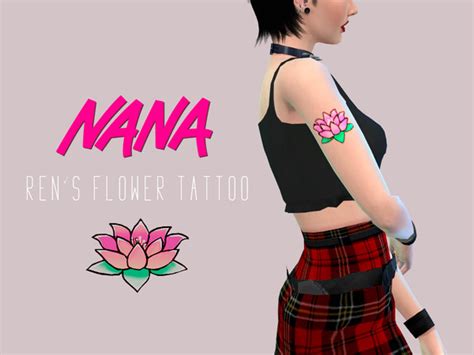 The Sims Resource Rens Flower Tattoo Nana