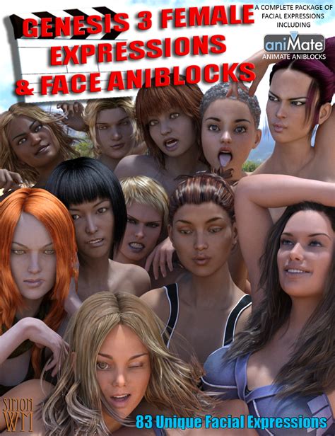 Genesis 3 Bundle Expressions And Face Aniblocks Daz 3d