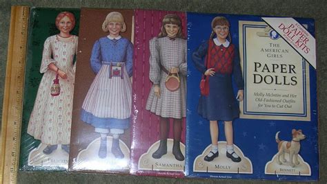 american girl collection paper doll kit w felicity kirsten samantha molly antique price