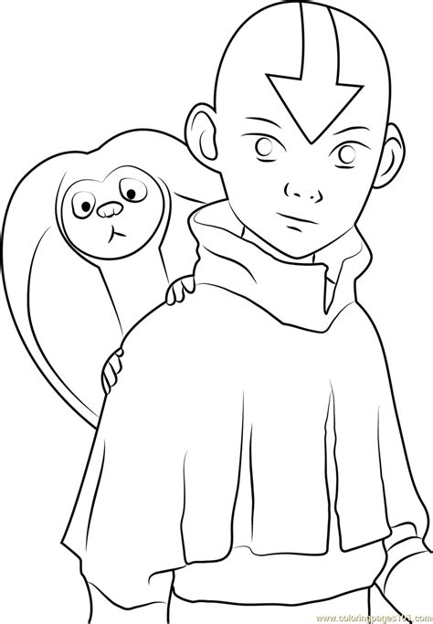 Aang See Coloring Page For Kids Free Avatar The Last Airbender